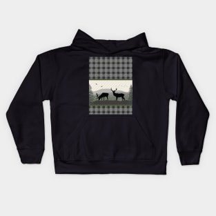 Deer Lodge Quilt A Kids Hoodie